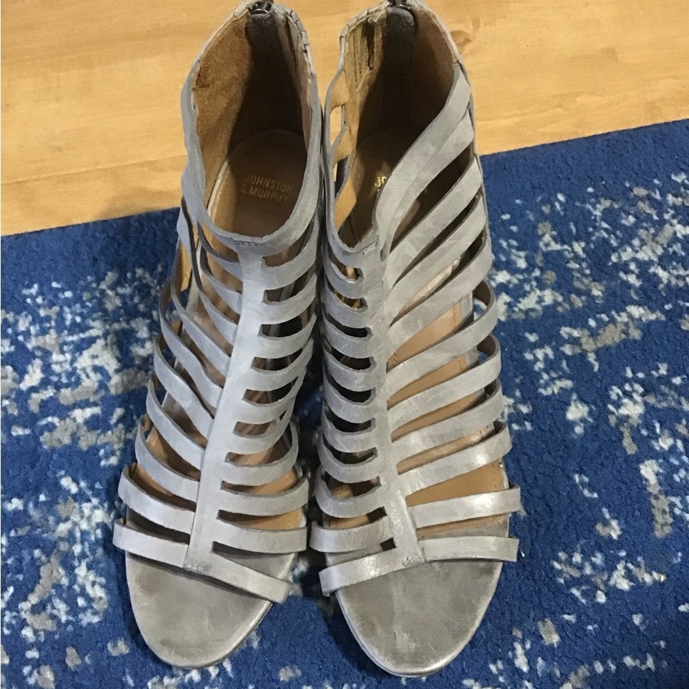 JOHNSON & MURPHY Geneva Cage Wedge Heeled Sandals